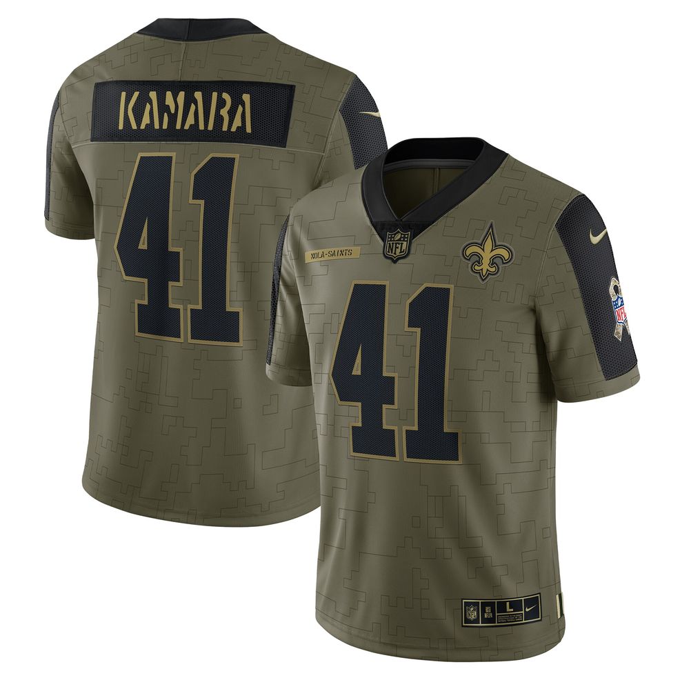 Alvin Kamara New Orleans Saints Nike Youth 2022 Salute To Service Player  Limited Jersey - Olive