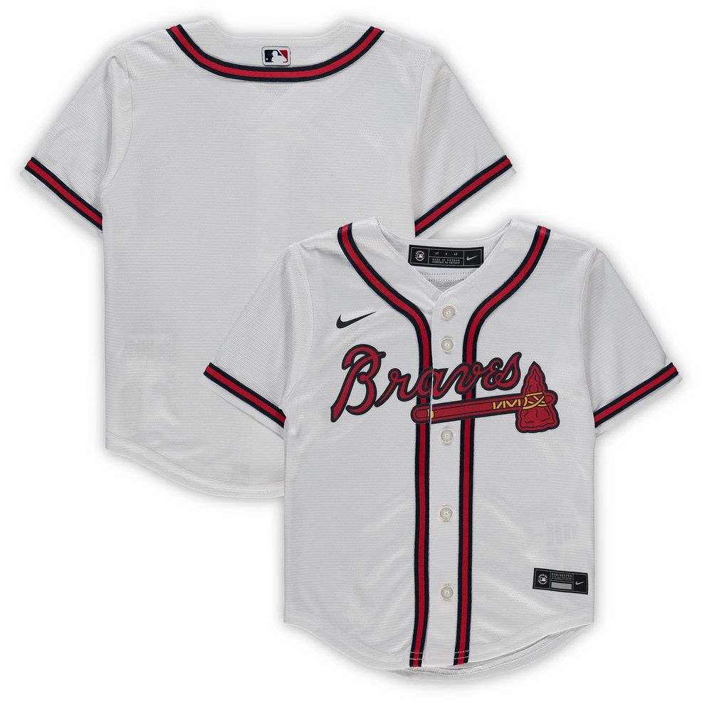 Atlanta Braves Nike Official Replica Home Jersey - Youth