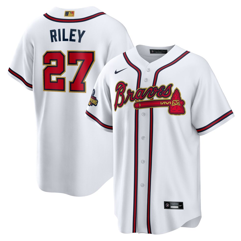 Austin Riley Atlanta Braves Nike 2022 Gold Program Replica Player Jersey –  White – Collette Boutique