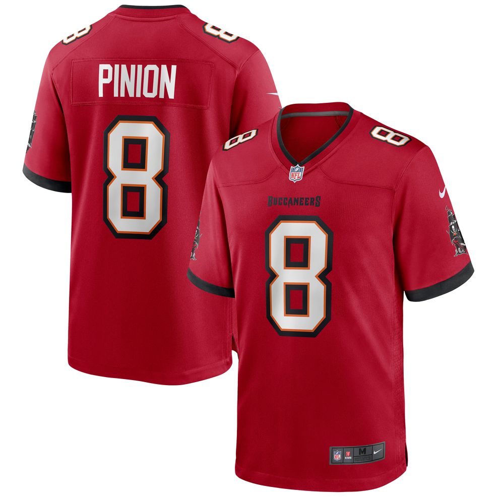 Nike Tampa Bay Buccaneers No8 Bradley Pinion Red Men's Stitched NFL Limited Rush Jersey