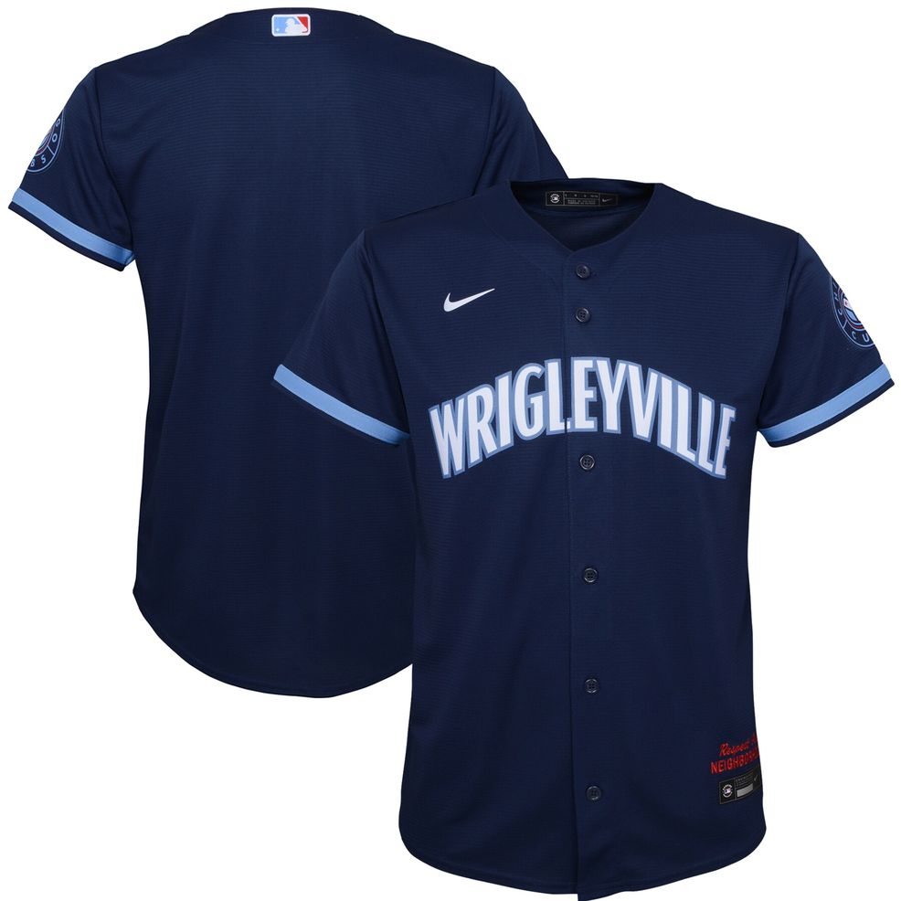 Youth Nike Navy Chicago Cubs 2021 City Connect Replica Jersey