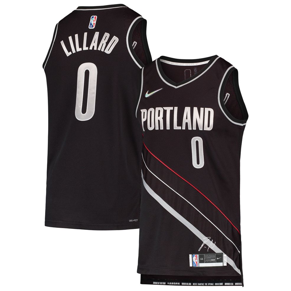 Nike Men's and Women's Damian Lillard Black Portland Trail Blazers