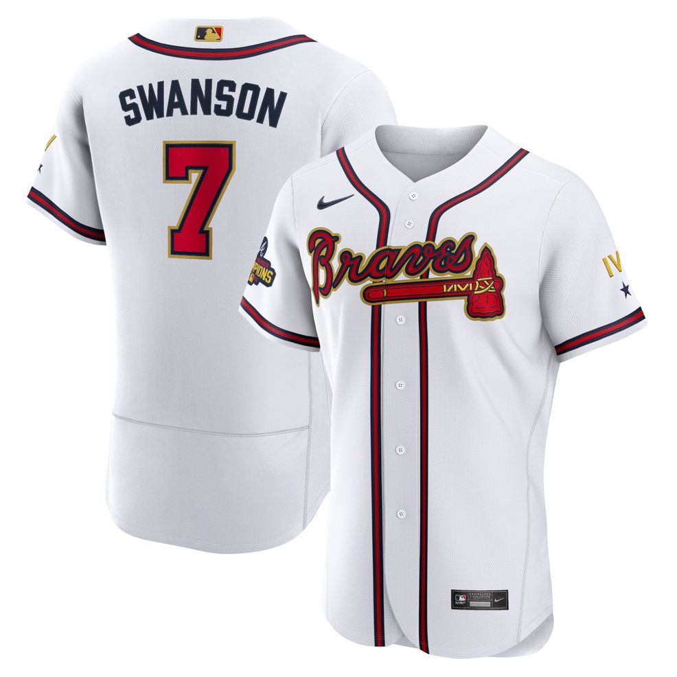 Dansby Swanson Atlanta Braves Nike Women's 2022 Gold Program