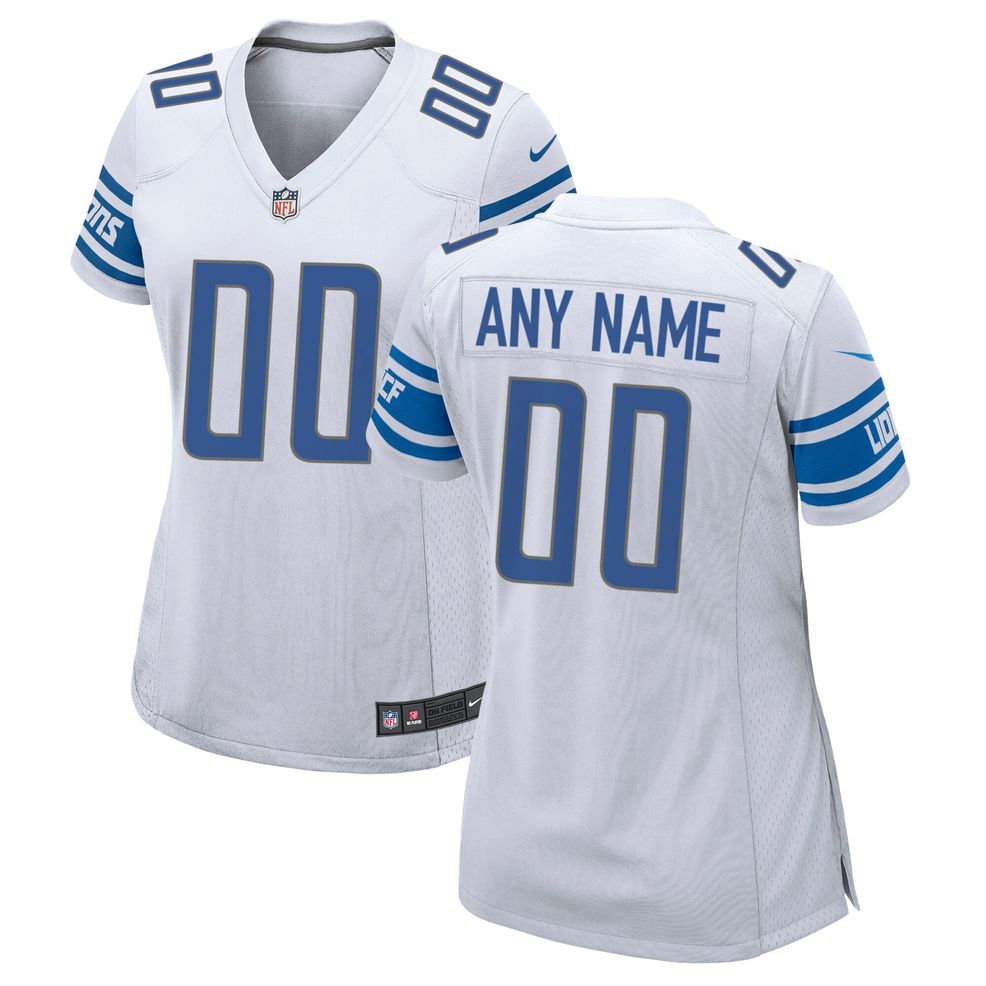 Women's Nike Blue Detroit Lions Custom Game Jersey