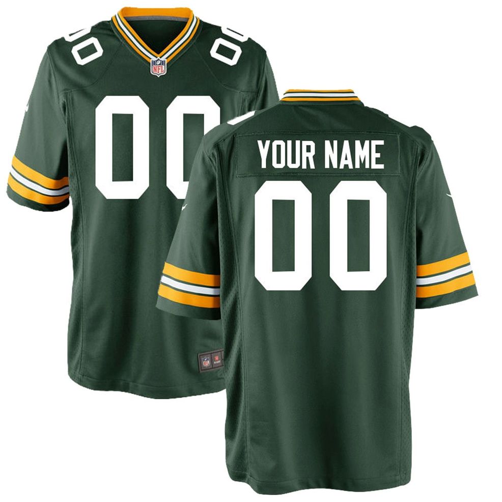 Green Bay Packers Nike Custom Game Jersey - White