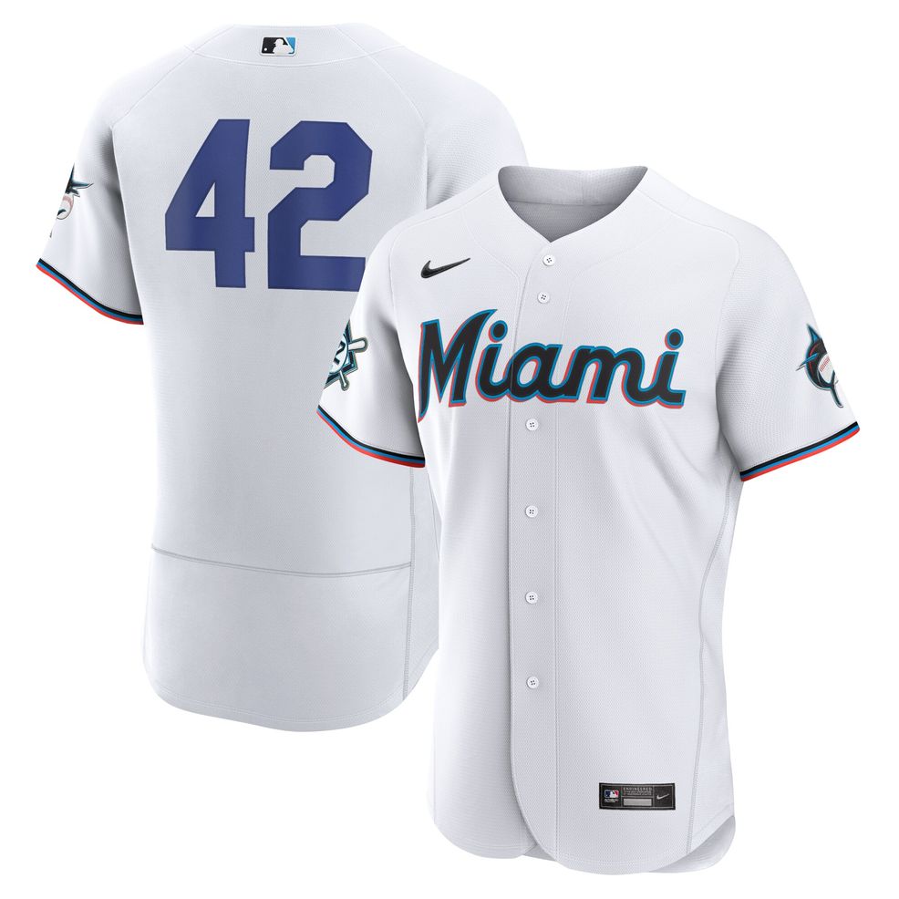Jackie Robinson Miami Marlins Nike Authentic Player Jersey – White –  Collette Boutique