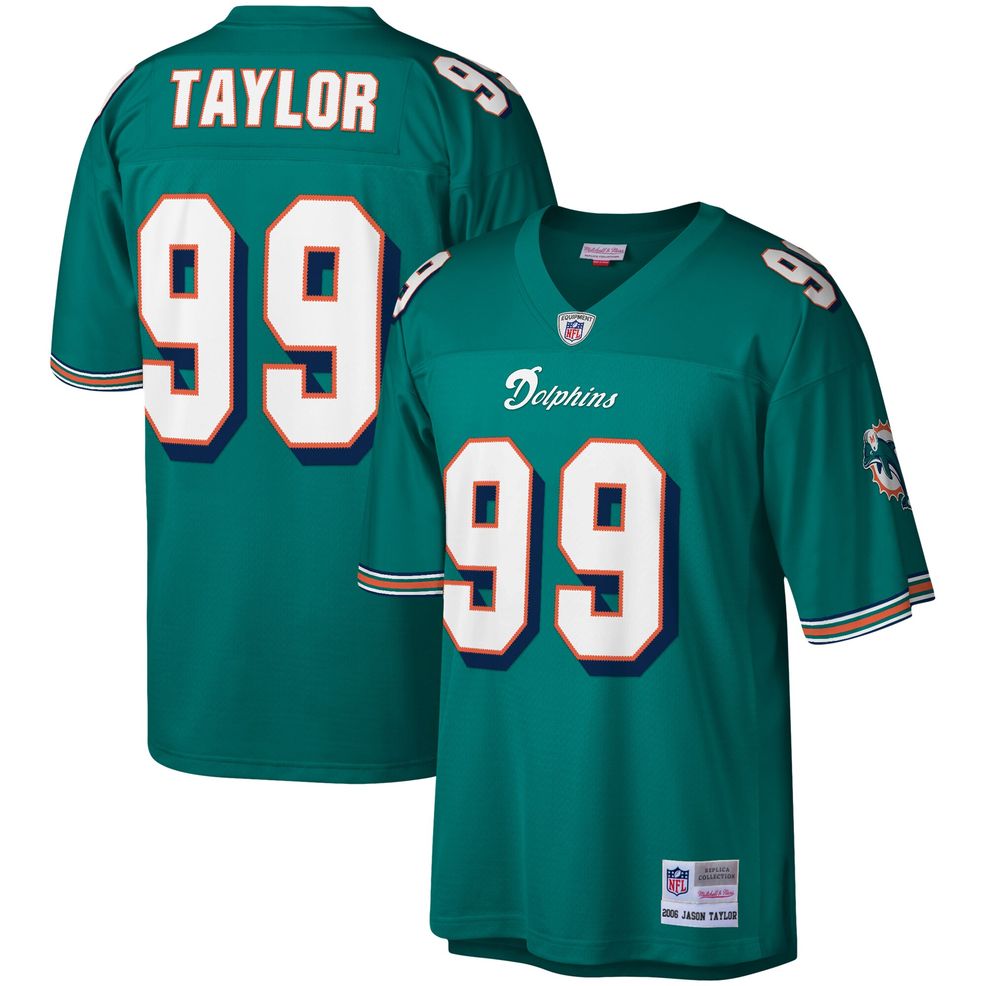 JASON TAYLOR MIAMI DOLPHINS Mitchell & Ness NFL JERSEY MENS