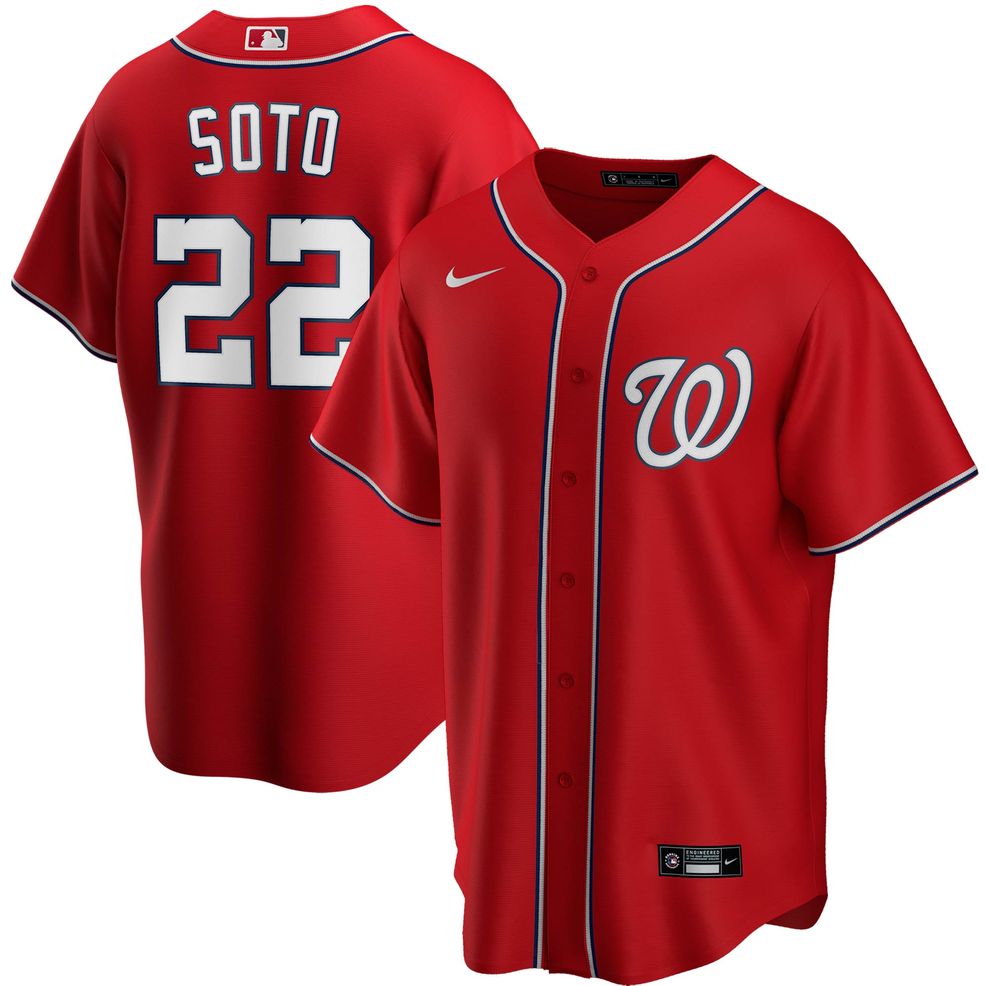 Juan Soto Washington Nationals Nike Alternate Replica Player Name Jersey –  Red – Collette Boutique