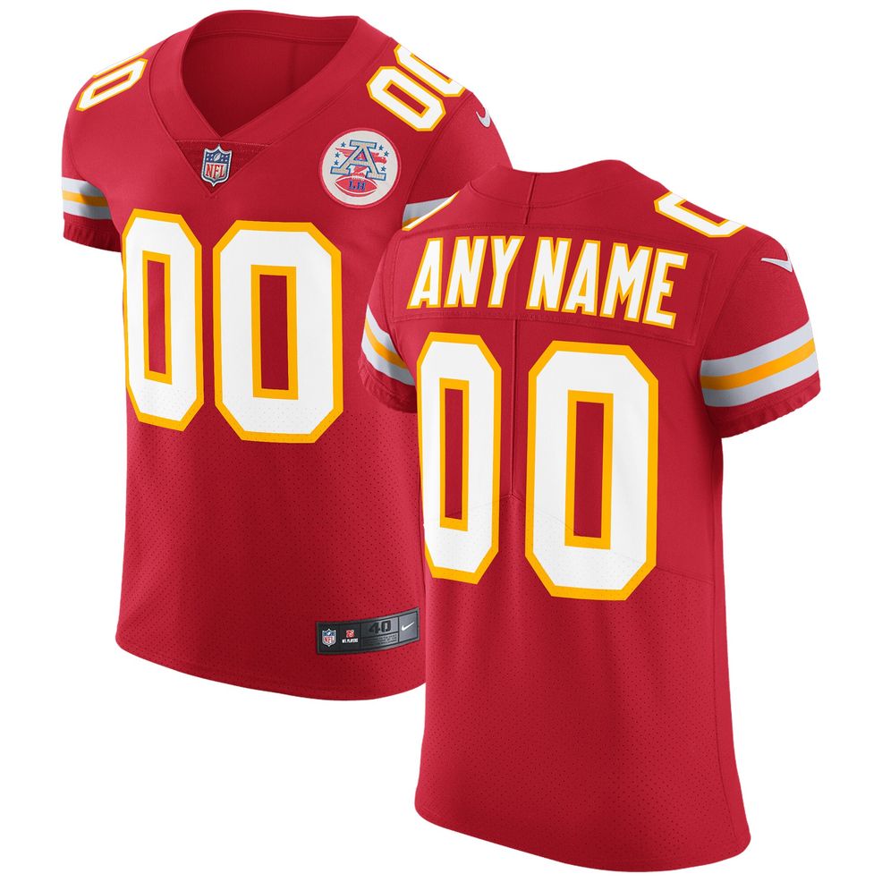 Men's Kansas City Chiefs Nike Red Vapor Untouchable Custom Elite Jersey in  2023