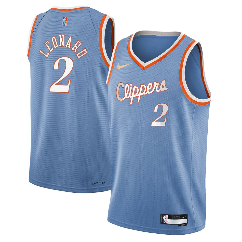 Kawhi Leonard LA Clippers Nike Youth 2021/22 Swingman Jersey - City Edition  - Light Blue