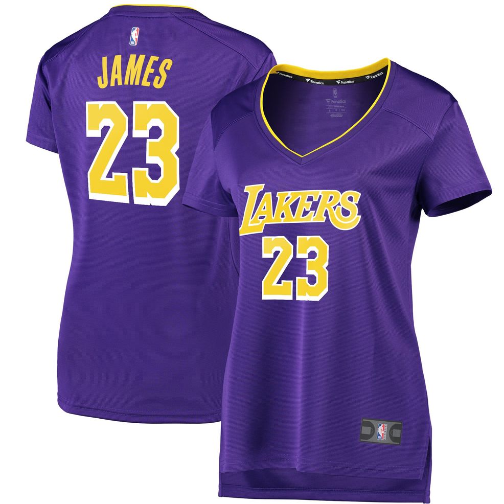 LeBron James Los Angeles Lakers Fanatics Branded Women's Fast Break Replica  Jersey - Statement Edition - Purple