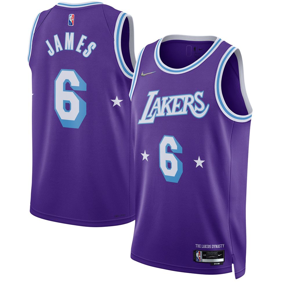 LeBron James Los Angeles Lakers Nike 2021/22 Swingman Jersey – City Edition  – Purple – Collette Boutique
