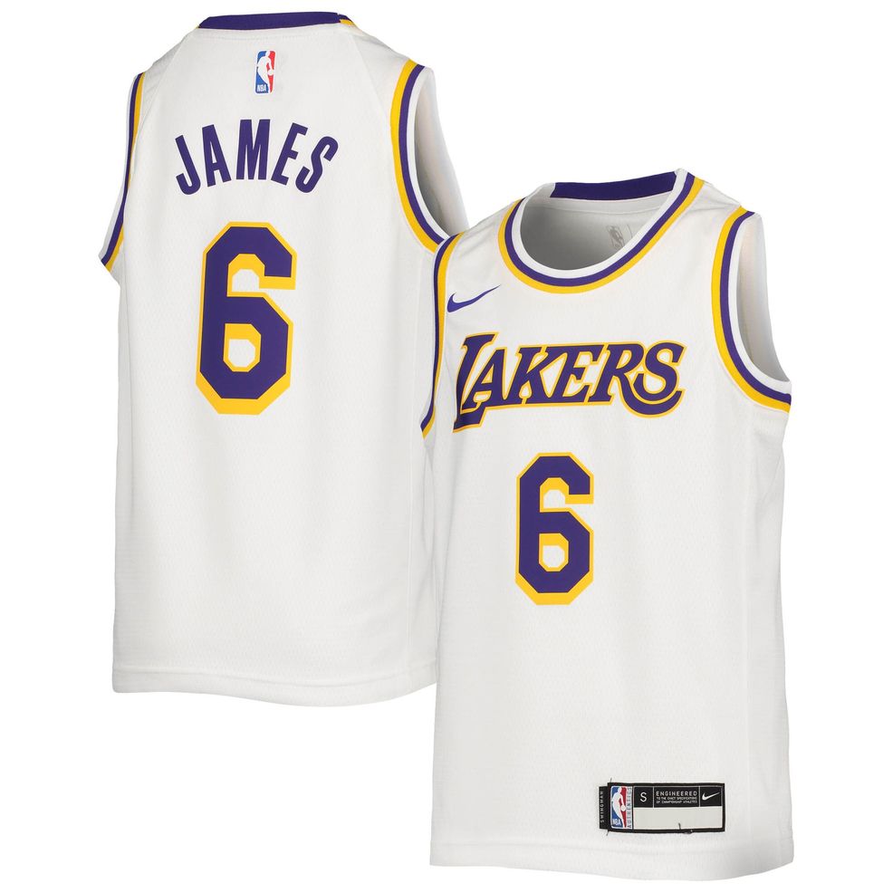 LeBron James Los Angeles Lakers Nike Youth Swingman Jersey - Association  Edition - White