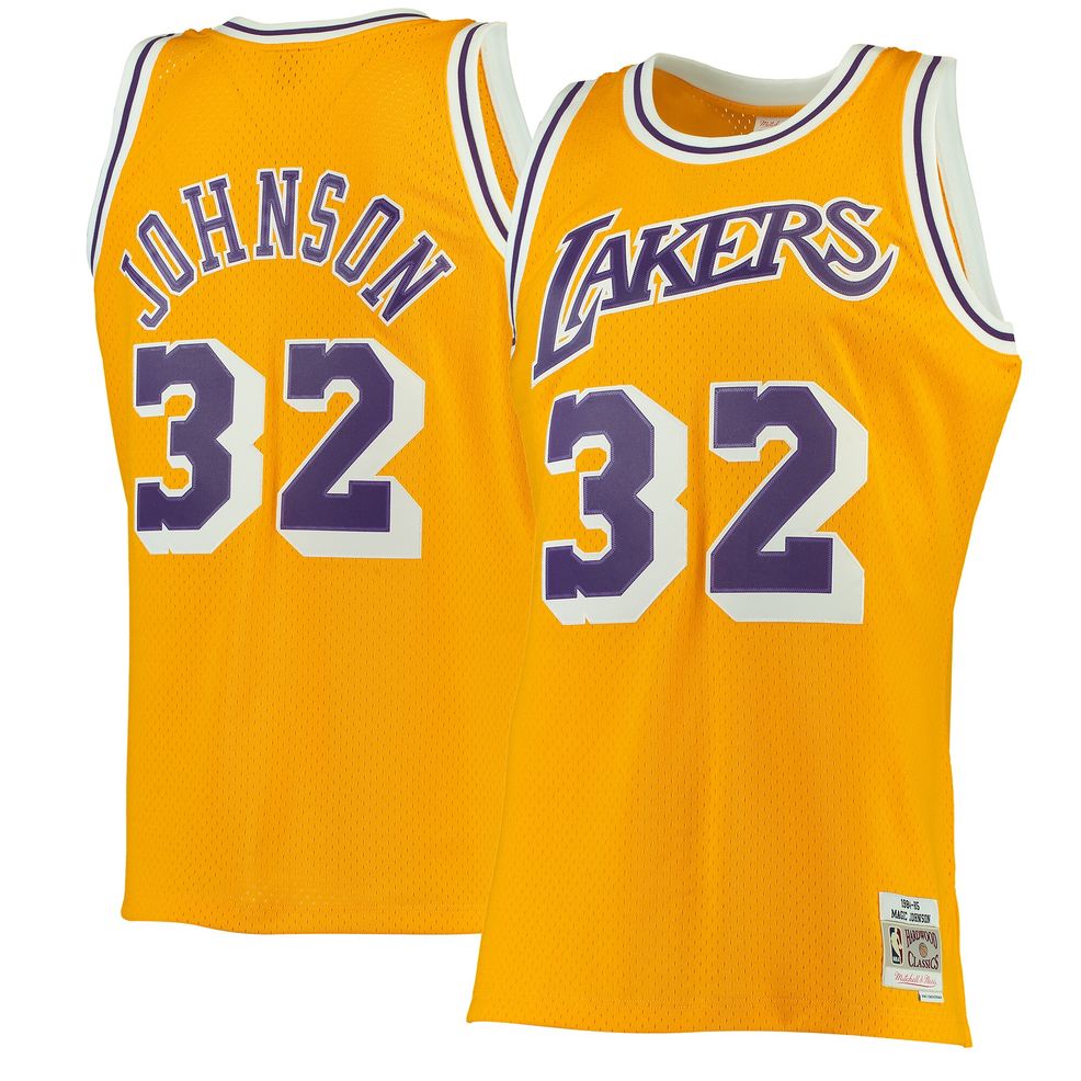 Women's Mitchell & Ness Los Angeles Lakers NBA Magic Johnson Basketball  Jersey