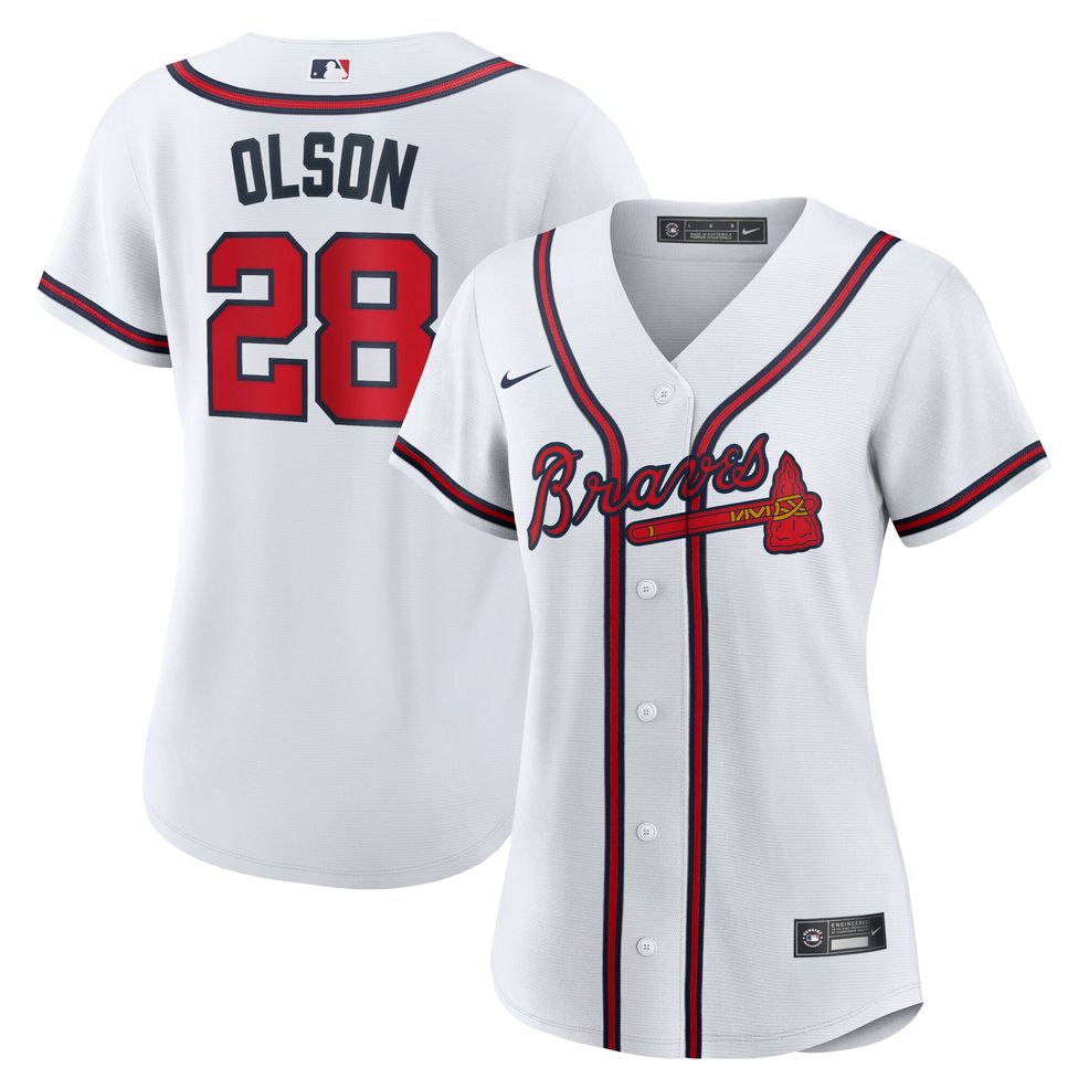 Men's Atlanta Braves Matt Olson Nike White Home Authentic Player Jersey