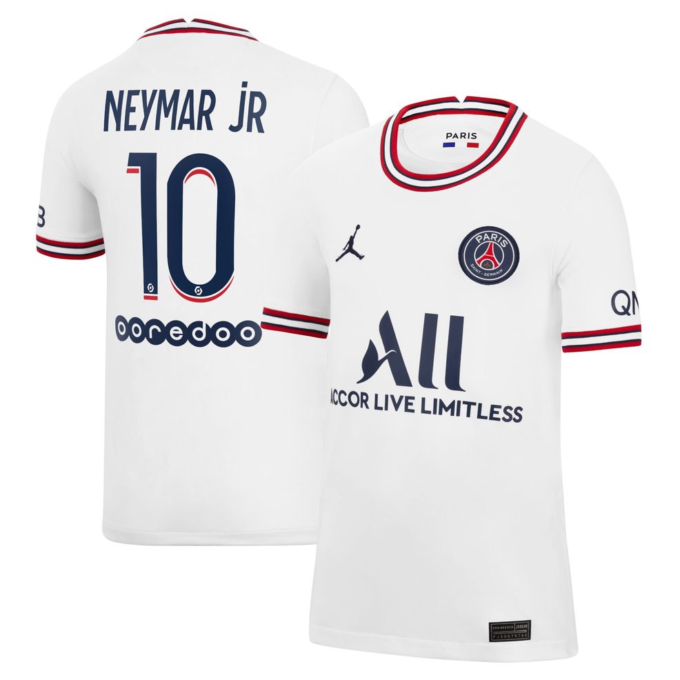 Women's Jordan Brand White Paris Saint-Germain 2021/22 Fourth Replica Jersey