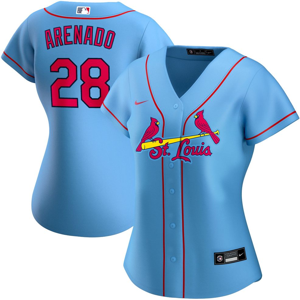 Nolan Arenado St. Louis Cardinals Nike Alternate Official Replica Player  Jersey - Light Blue