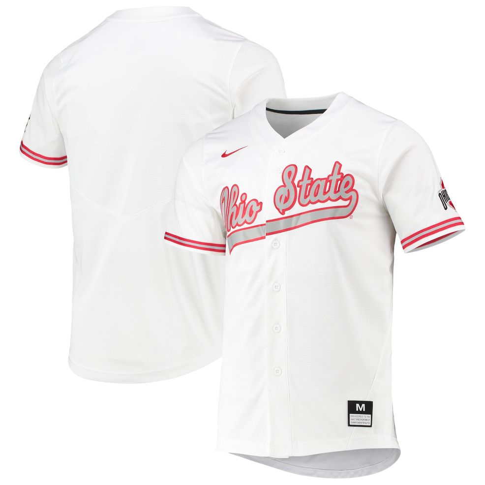 Ohio State Buckeyes Nike Replica Baseball Jersey – White – Collette ...
