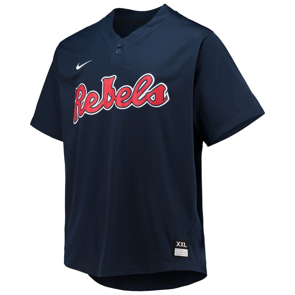 Ole Miss Rebels Nike Two-Button Replica Baseball Jersey – Navy ...