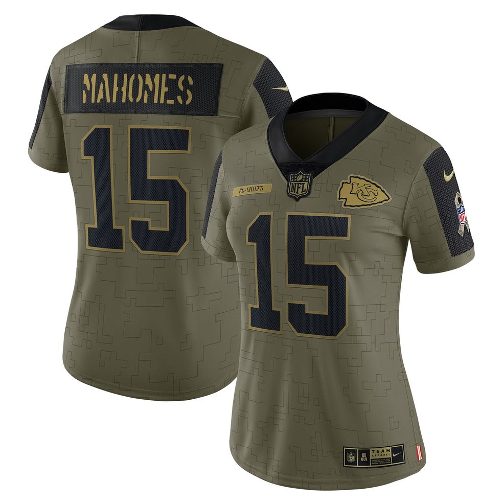 Youth Nike Patrick Mahomes Olive Kansas City Chiefs 2022 Salute To Service  Player Limited Jersey