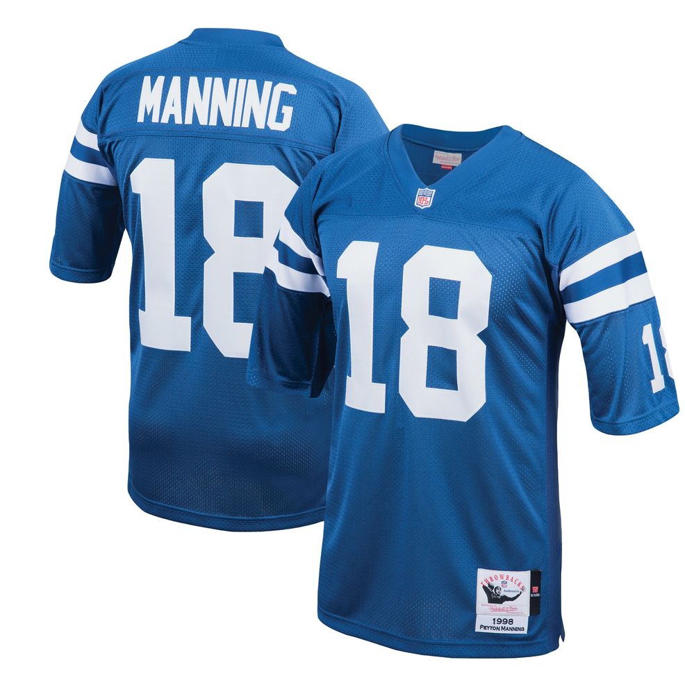 Mitchell & Ness Peyton Manning Indianapolis Colts Royal 1998 Authentic Throwback Retired Player Jersey - S - Bronze