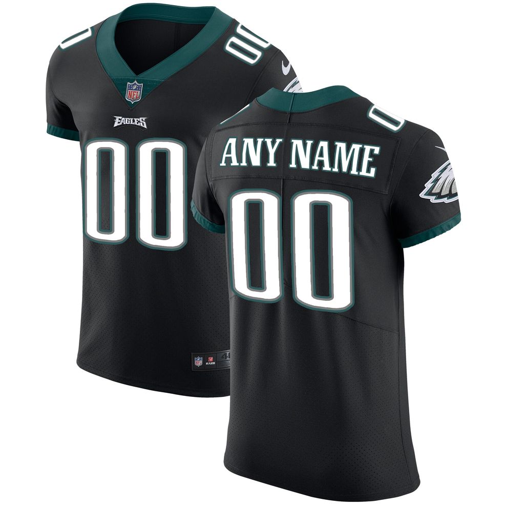 Youth Nike Black Philadelphia Eagles Game Custom Jersey Size: Large