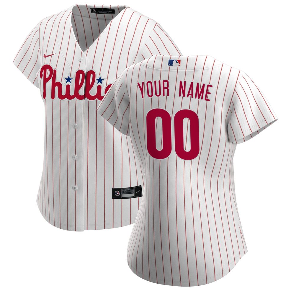 Philadelphia Phillies Nike Women's Home Replica Custom Jersey – White –  Collette Boutique