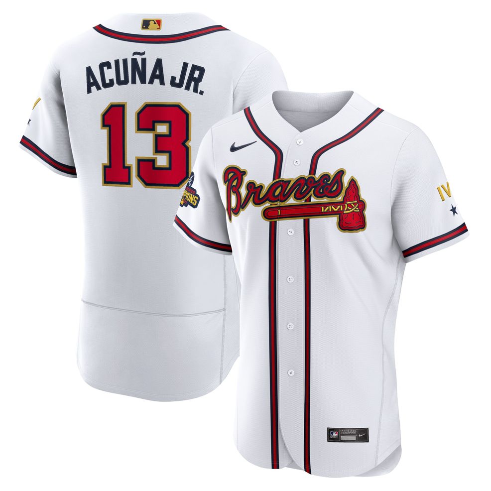 Ronald Acuna Jr. Atlanta Braves Nike 2022 Gold Program Authentic Player  Jersey – White – Collette Boutique