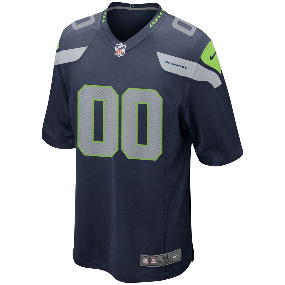 Men's Nike College Navy Seattle Seahawks Custom Game Jersey