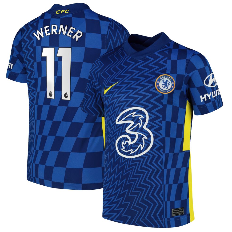 Timo Werner Chelsea Nike Youth 2021/22 Home Breathe Stadium Replica ...
