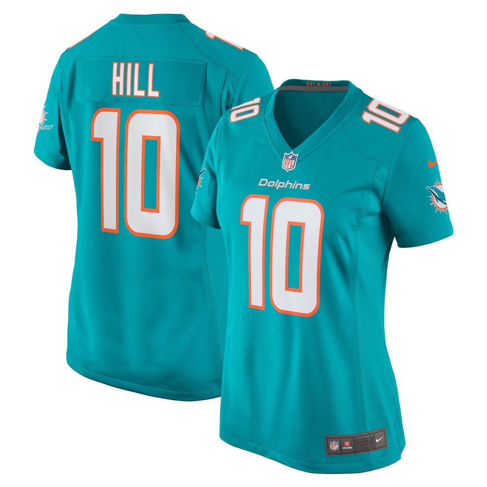 Men's Nike Tyreek Hill Aqua Miami Dolphins Game Jersey