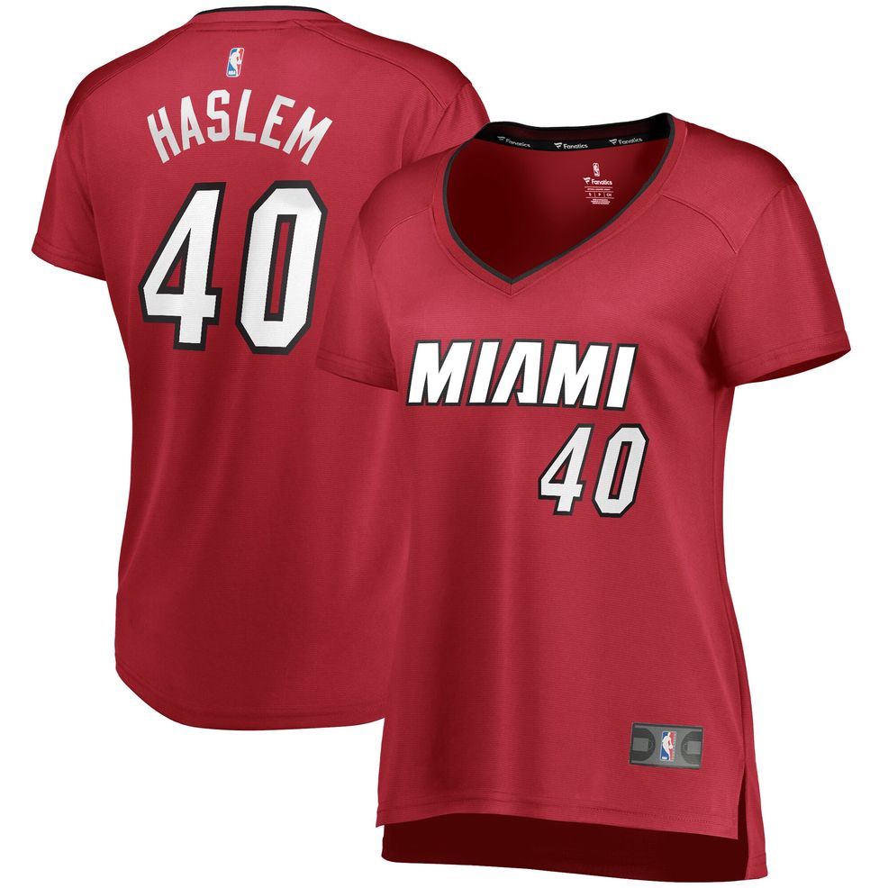 Youth Fanatics Branded Udonis Haslem Red Miami Heat Fast Break Player Jersey  - Statement Edition