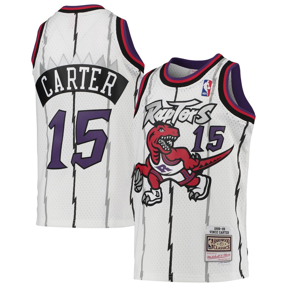 Vince Carter Toronto Raptors Mitchell & Ness Youth 1998-99 Hardwood  Classics Swingman Throwback Jersey – White – Collette Boutique
